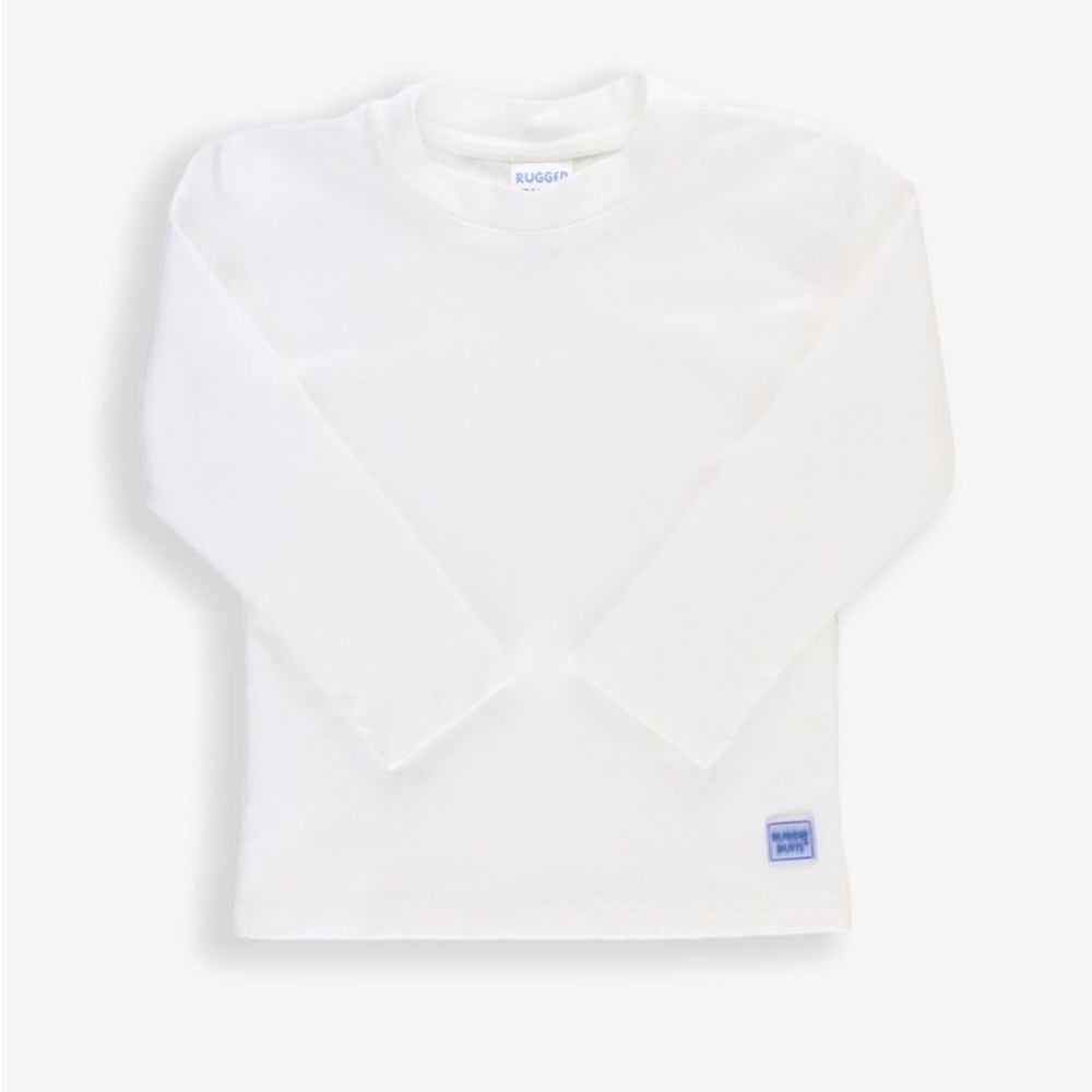White Kids Long Sleeve Swim Shirt